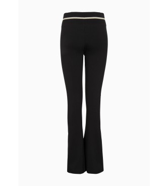 EA7 Stretch-Baumwollstrickhose Core Lady schwarz