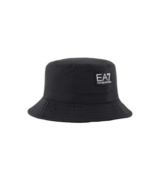 EA7 Czarna czapka rybacka
