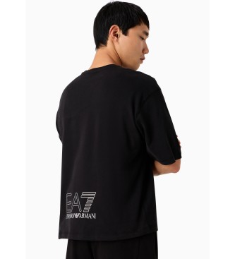 EA7 T-shirt unisexo Crop preta