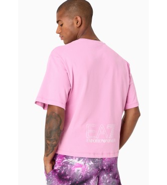 EA7 T-shirt corta unisex rosa