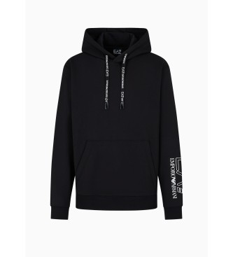 EA7 Core Identity hoodie zwart
