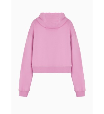 EA7 Core Identity bred sweatshirt med htte pink