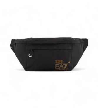 EA7 Grand sac  dos en tissu recycl noir