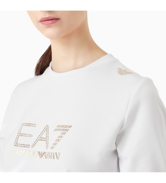 EA7 Evolution majica z vogalom za posadko bela