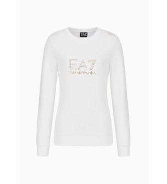 EA7 Evolution sweatshirt med rund hals hvid