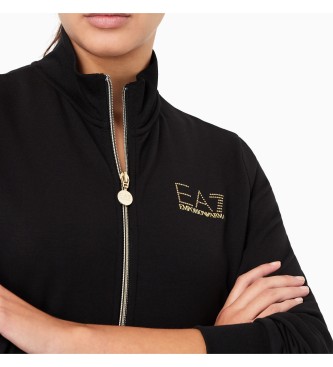 EA7 Evolution sweatshirt med dragkedja svart
