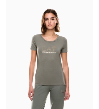 EA7 T-shirt verde com o Evolution Maxilogotype