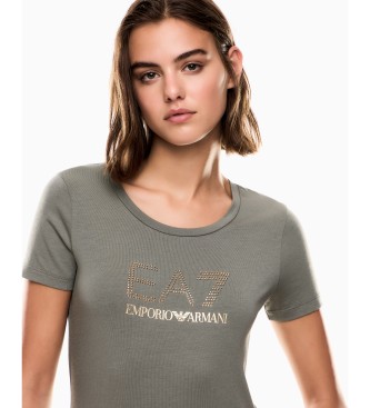 EA7 T-shirt verde com o Evolution Maxilogotype