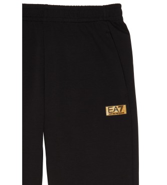 EA7 Spodnie chłopięce Train Gold Label czarne