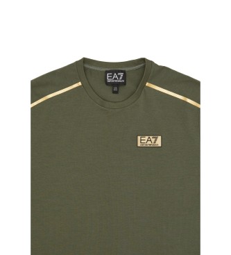 EA7 T-shirt verde da ragazzo Train Gold Label