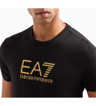 EA7 Gold Label M Tee Ss Pima Js T-trja med stor logotyp