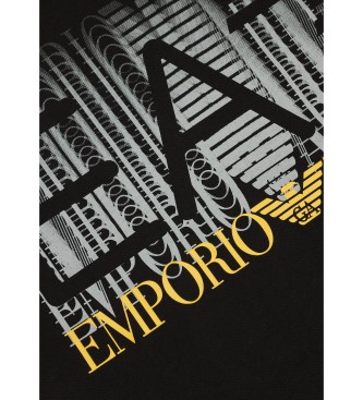 EA7 Camiseta Graphic Series Monogram negro