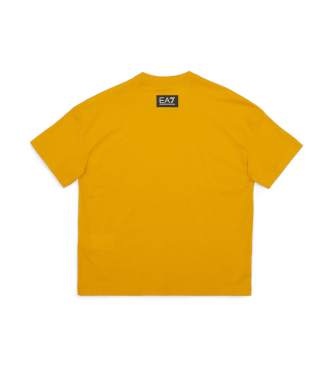 EA7 T-shirt gialla con maglietta da ragazzo della serie Train Graphic