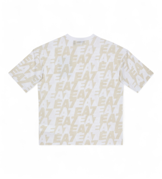 EA7 T-shirt Train Graphic Series Boy Monogram Logo hvid