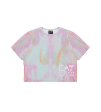 EA7 T-shirt com corte multicolorido
