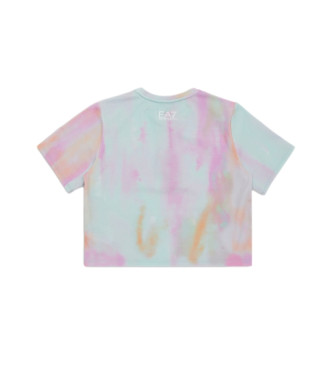 EA7 T-shirt com corte multicolorido