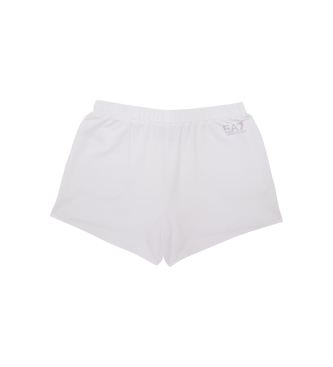 EA7 Shorts in viscosa bianca serie grafica