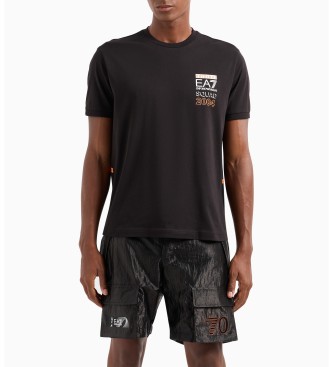 EA7 Koszulka Graphic Series Basket w kolorze czarnym