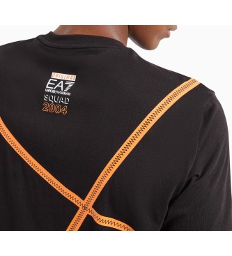 EA7 T-shirt Basket serie grafica nera