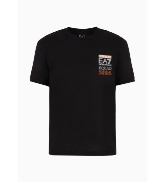 EA7 Graphic Series Korb-T-Shirt schwarz