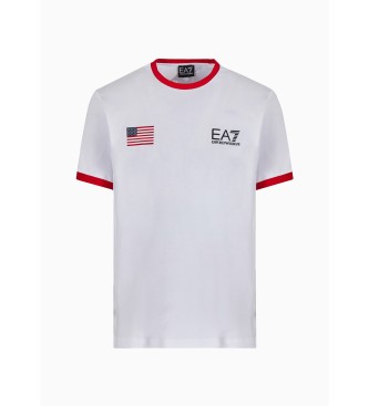 EA7 T-shirt met witte vlag