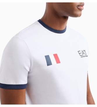 EA7 T-shirt met witte vlag