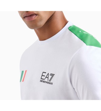 EA7 T-shirt Train Graphic Series Flag hvid