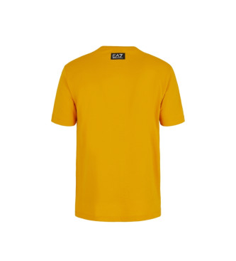 EA7 T-shirt con grafica del treno giallo