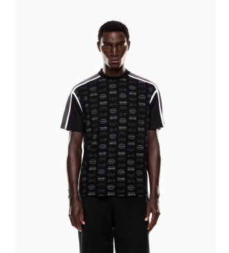 EA7 Black monogram T-shirt