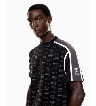 EA7 Black monogram T-shirt