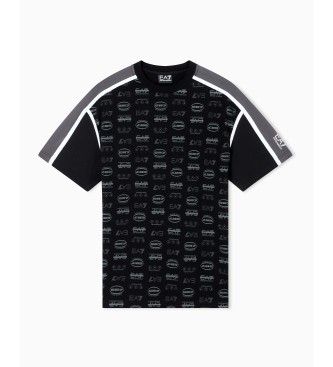 EA7 Black monogram T-shirt