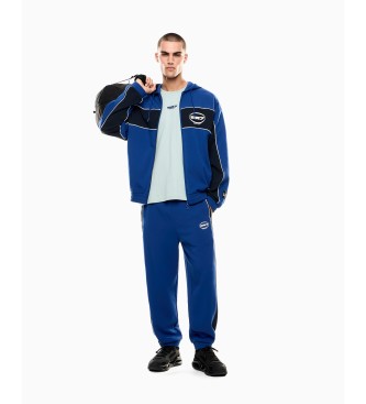 EA7 Graphic Series blue knitted T-shirt