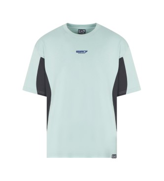EA7 Graphic Series blue knitted T-shirt
