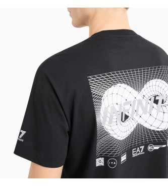 EA7 T-shirt con grafica Train Infinity nera