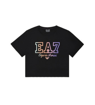 EA7 T-shirt nera iridescente