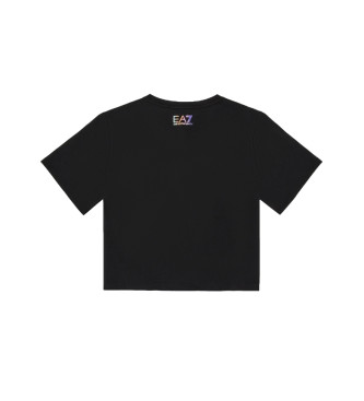 EA7 Mavrična majica črna