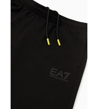 EA7 Kratke hlače iz serije z logotipom črne barve