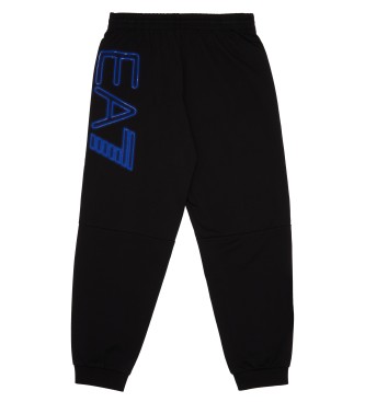 EA7 Pantaloni neri oversize con logo Train Logo Series da ragazzo