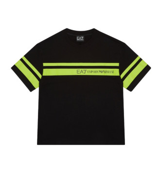 EA7 T-shirt zwart lint