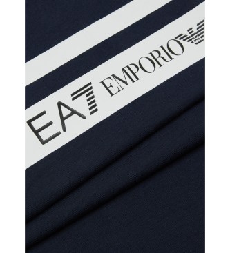 EA7 Maglietta con nastro blu scuro
