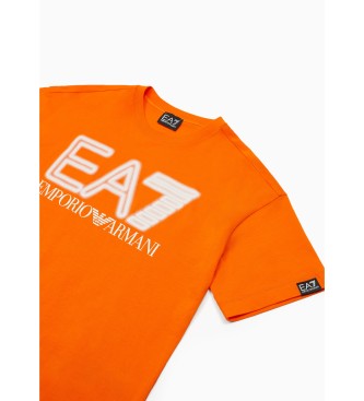 EA7 Koszulka z logo pomarańczowa