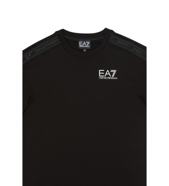 EA7 T-shirt chłopięcy z serii Logo, czarny