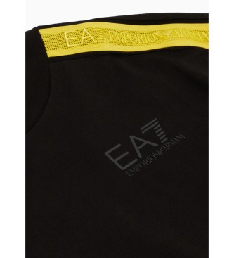 EA7 T-shirt preta com blocos
