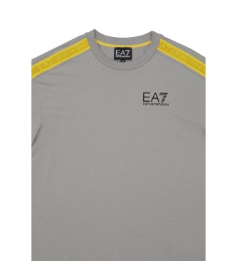 EA7 Deška majica z logotipom vlaka siva