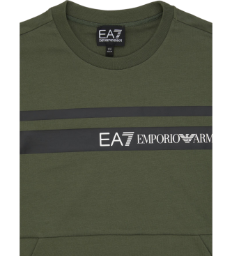 EA7 Felpa estesa serie logo verde