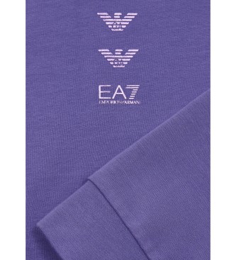 EA7 Felpa con logo Aquila lilla