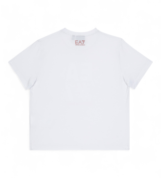 EA7 Train Logo Series Girl Maxi Logo Tee Crossover T-shirt hvid