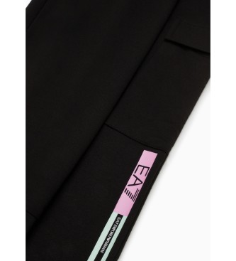 EA7 Pantaloni neri della serie Logo