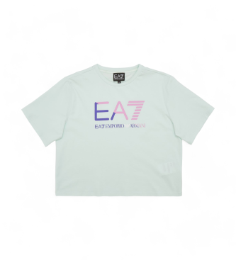 EA7 Train Logo Series Girl Tee Crop turquoise
