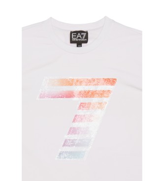 EA7 T-shirt bianca della serie Train Logo